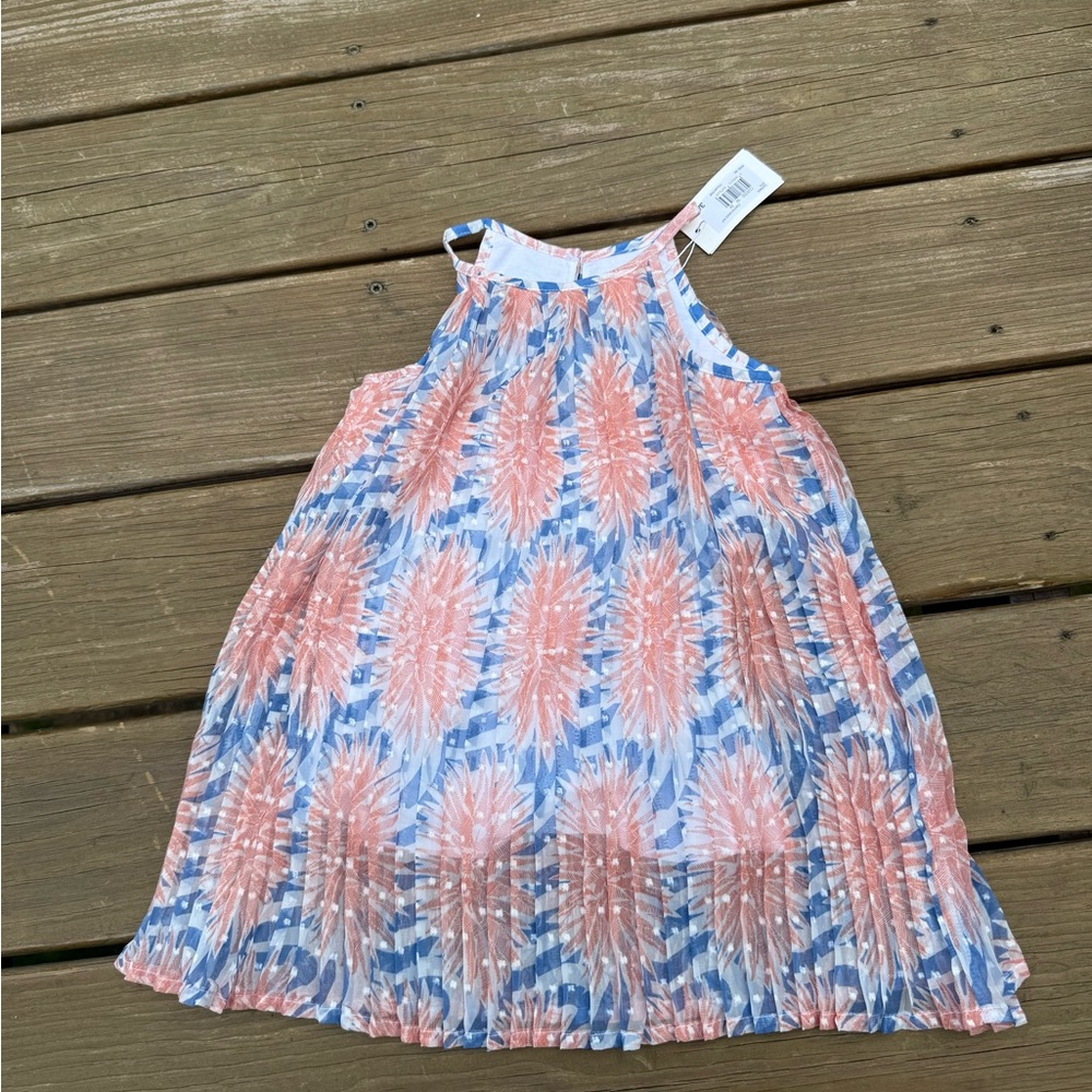 Catimini Pink and Blue Sleeveless Dress